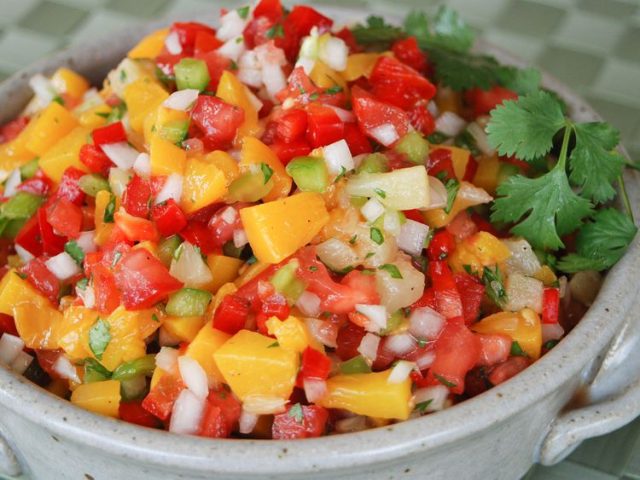 Mango, Peach and Pineapple Salsa
