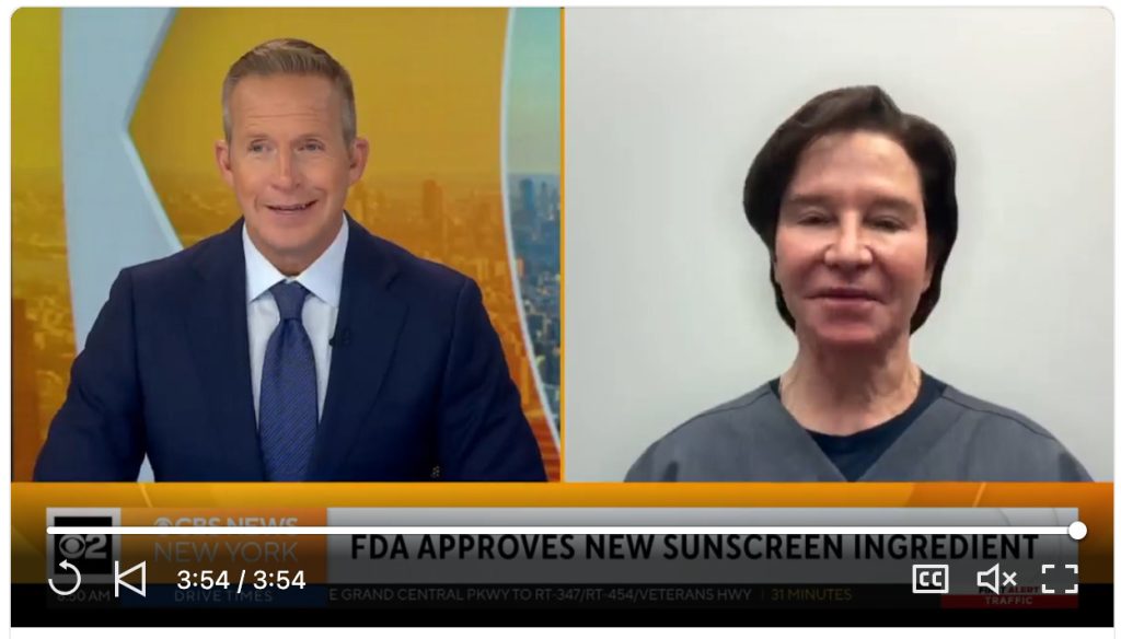 Dr. Glenn Kolansky Featured on CBS2 News to discuss an exciting FDA approval of bemotrizinol (BEMT)