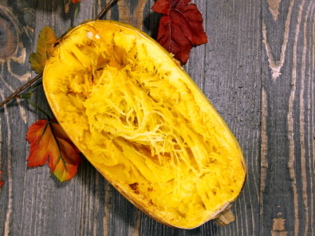 Spaghetti Squash with Pine Nuts, Sage, and Romano